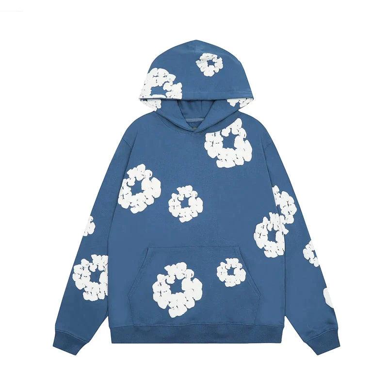 LINA - Viral denim unisex bloemen hoodie