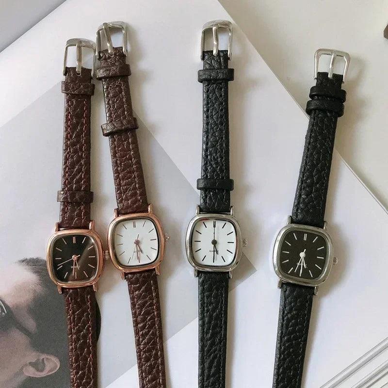 GALOP - Elegant en gestroomlijnd horloge van roestvrij staal met leren band