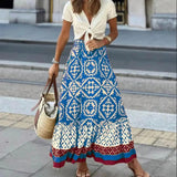 Vaska - Boho Print Maxi Rok voor dames