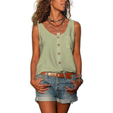 Gudrun - Button-Up mouwloze tanktop voor dames