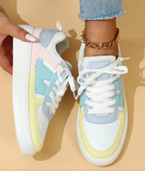 Violetta - Pastelkleurige Colorblock Sneakers met Chunky Zool voor Vrouwen