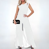 Bernarda - Elegante chiffon jumpsuit met brede benen voor dames