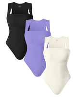 ZANOMI - Mouwloze Bodysuits Met Brede Rand- 3-PACK