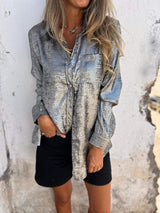 Sofie - Metallic Glitter Blouse voor Dames