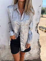 Sofie - Metallic Glitter Blouse voor Dames