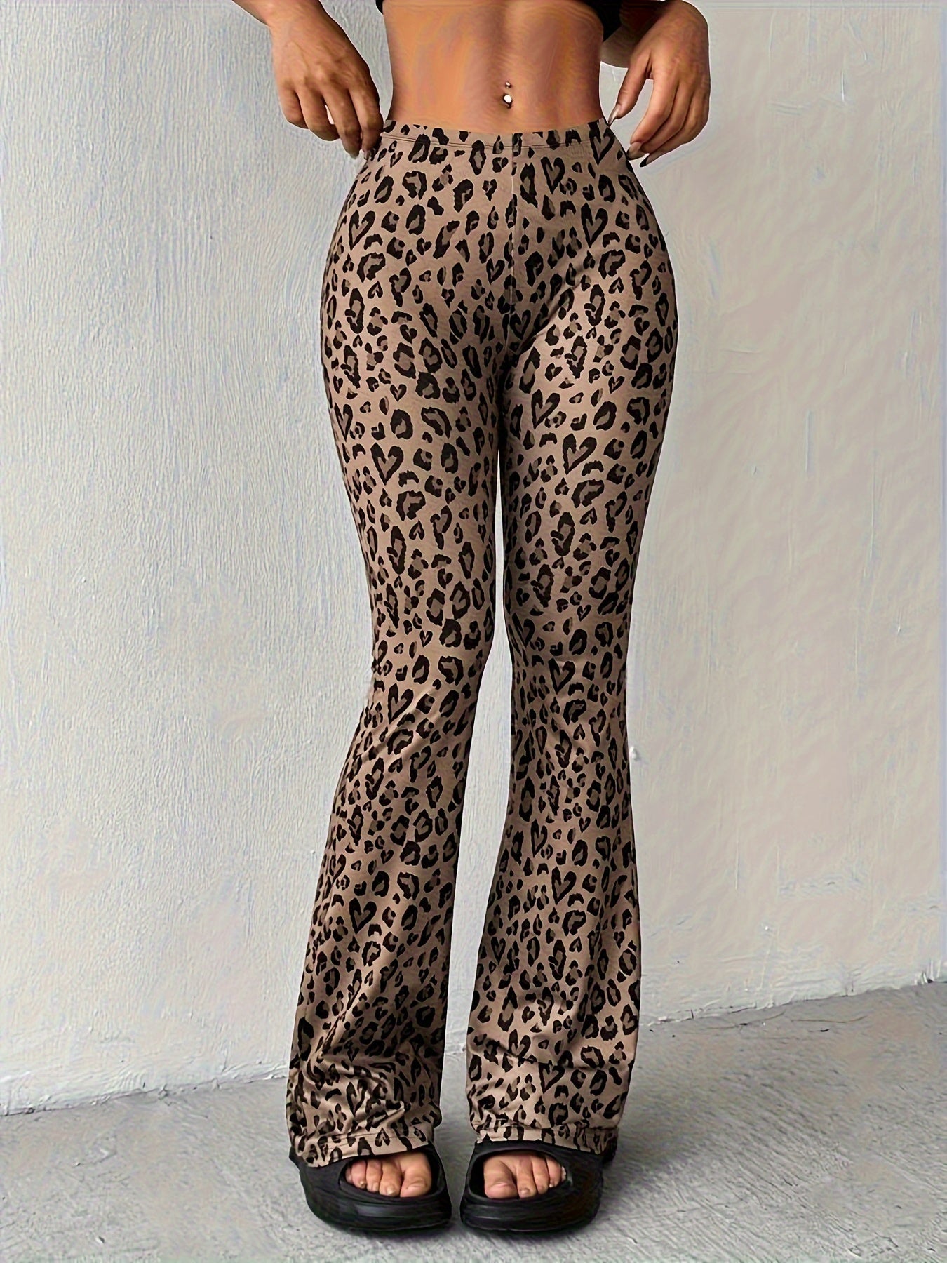 Daliborka - Broek met luipaardprint en hoge taille voor dames