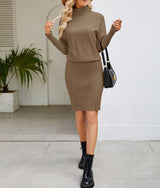 Lara - Chic Winter Turtleneck Knit Dress voor dames