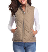 Petralia - Gequilted Zip-Up Vest met Zakken voor Dames