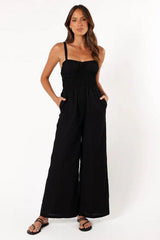 Saskia - Elegante mouwloze jumpsuit met wijd uitgesneden pijpen