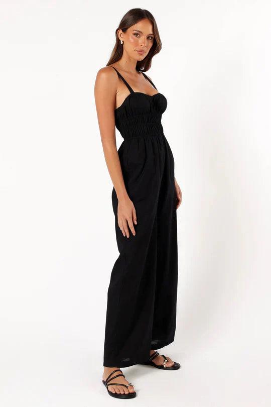 Saskia - Elegante mouwloze jumpsuit met wijd uitgesneden pijpen