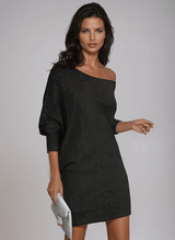 Amina - Off-Shoulder Pailletten Feestjurk voor dames