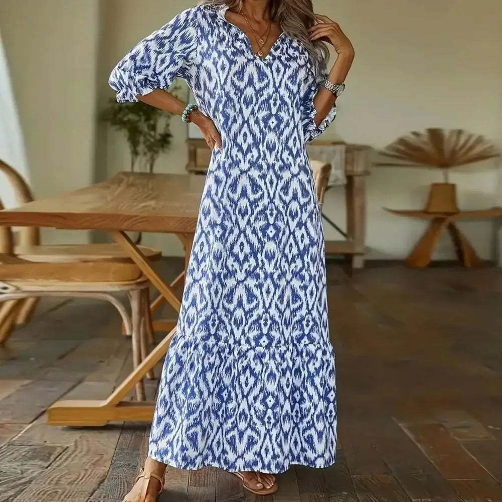 Simone - Bohemian Maxi Jurk met Mouwen voor Vrouwen