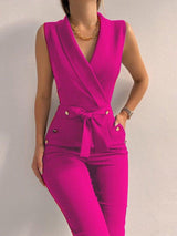 Lucia - Geraffineerde mouwloze jumpsuit voor dames