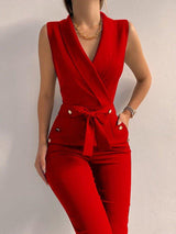 Lucia - Geraffineerde mouwloze jumpsuit voor dames