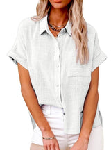 Pauline - Casual Button-Up overhemd met korte mouwen voor dames